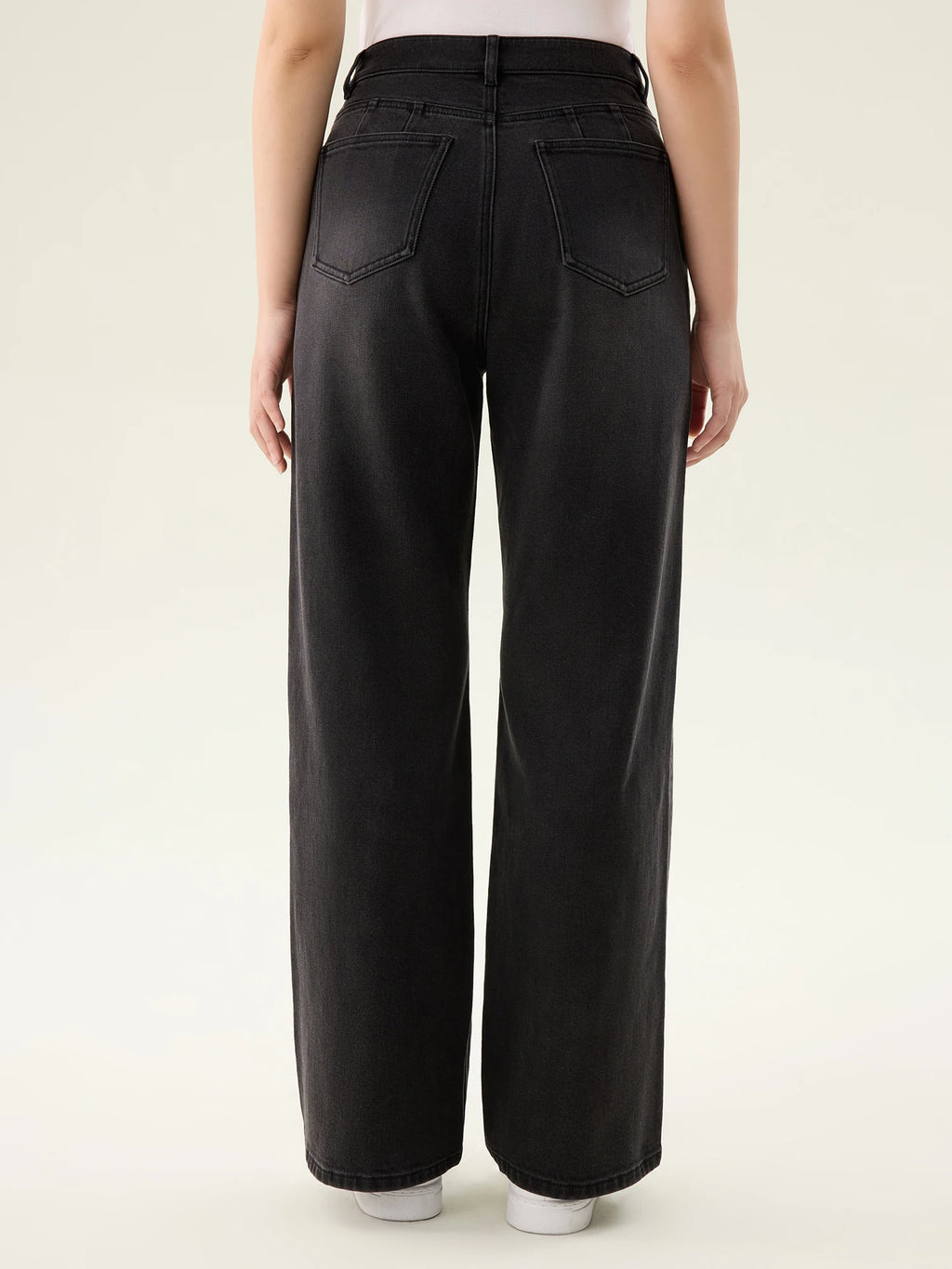 DUSHU【2 version】Women Cotton Elastic Jeans 2025 Spring Black Commuter All-Match High Waist Blue Jean 25DS81165+25DS81129