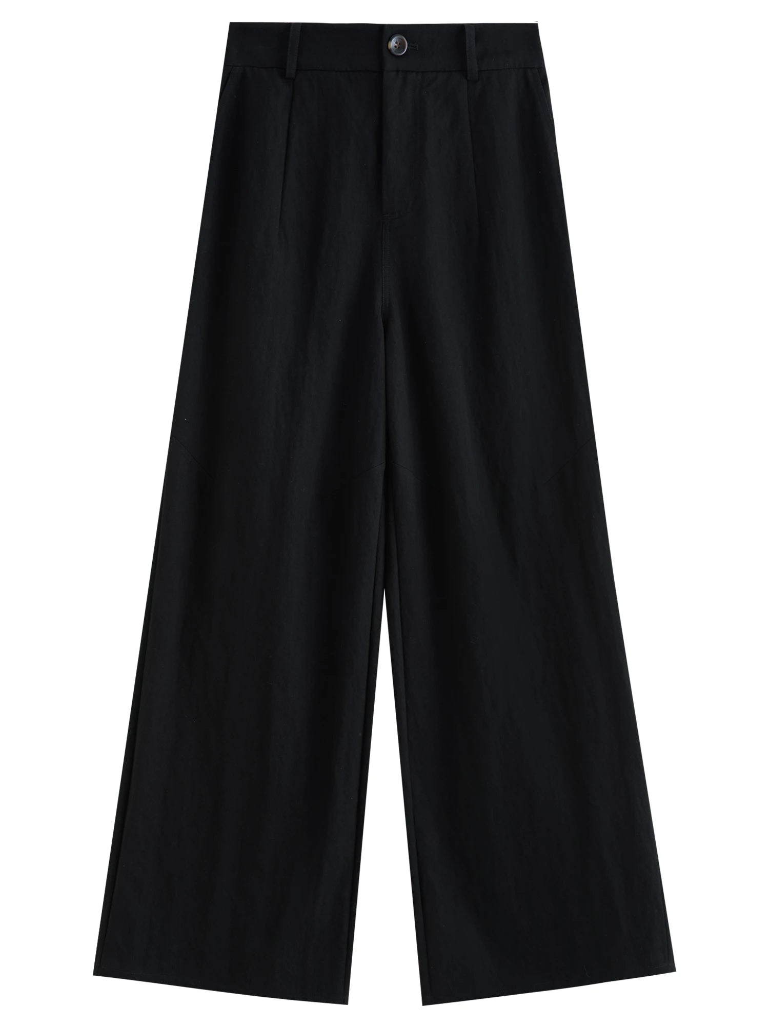 DUSHU Autumn 2025 Relaxed Fit Pants - Elasticated Waistback Flared Leg Casual Bottoms Office Chic Women Trousers