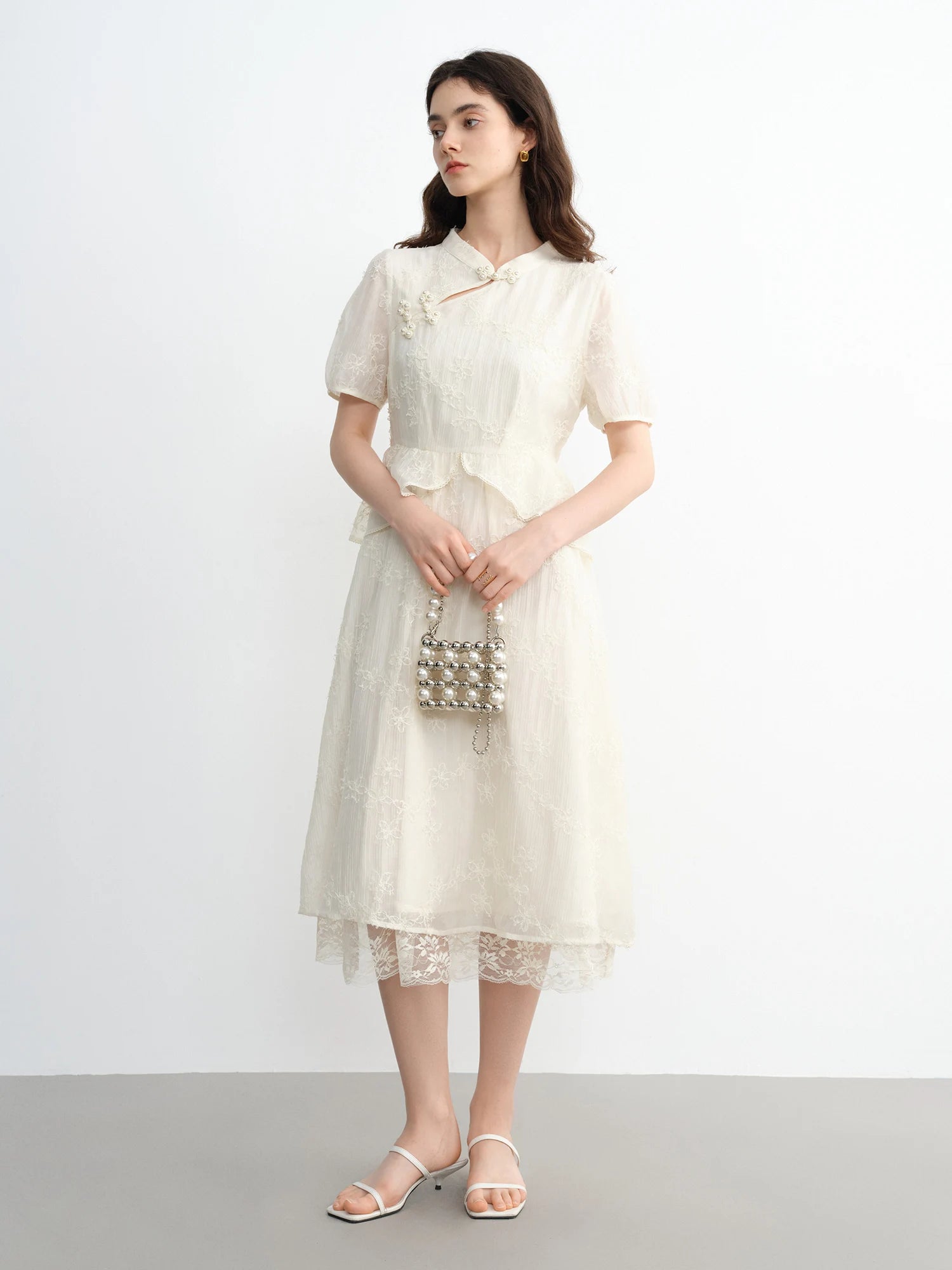 DUSHU Plus Size Women's French Romantic New Chinese Dress 2025 Summer Retro National Style Patchwork 25DS82320