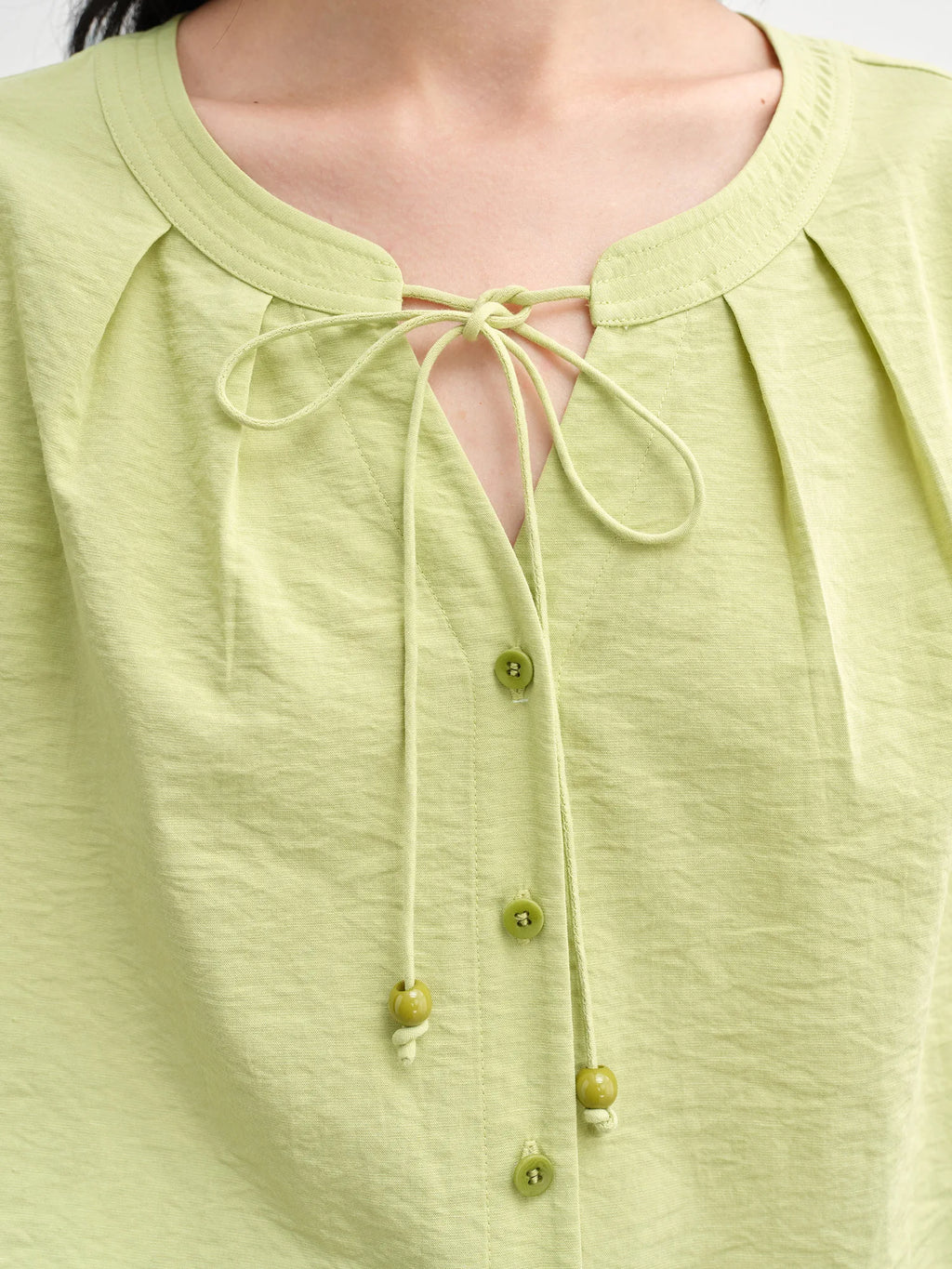 DUSHU 2025 Summer Women's Curve-Flattering H-Line Shirt - Botanical Tie-Waist & Breathable Linen for Effortless Chic