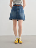 DUSHU Plus-Size Women's Sweet Cool Fashion Denim Skirt - 2025 Summer Collection New Denim Casual Versatile Half-Skirt 25DS82058