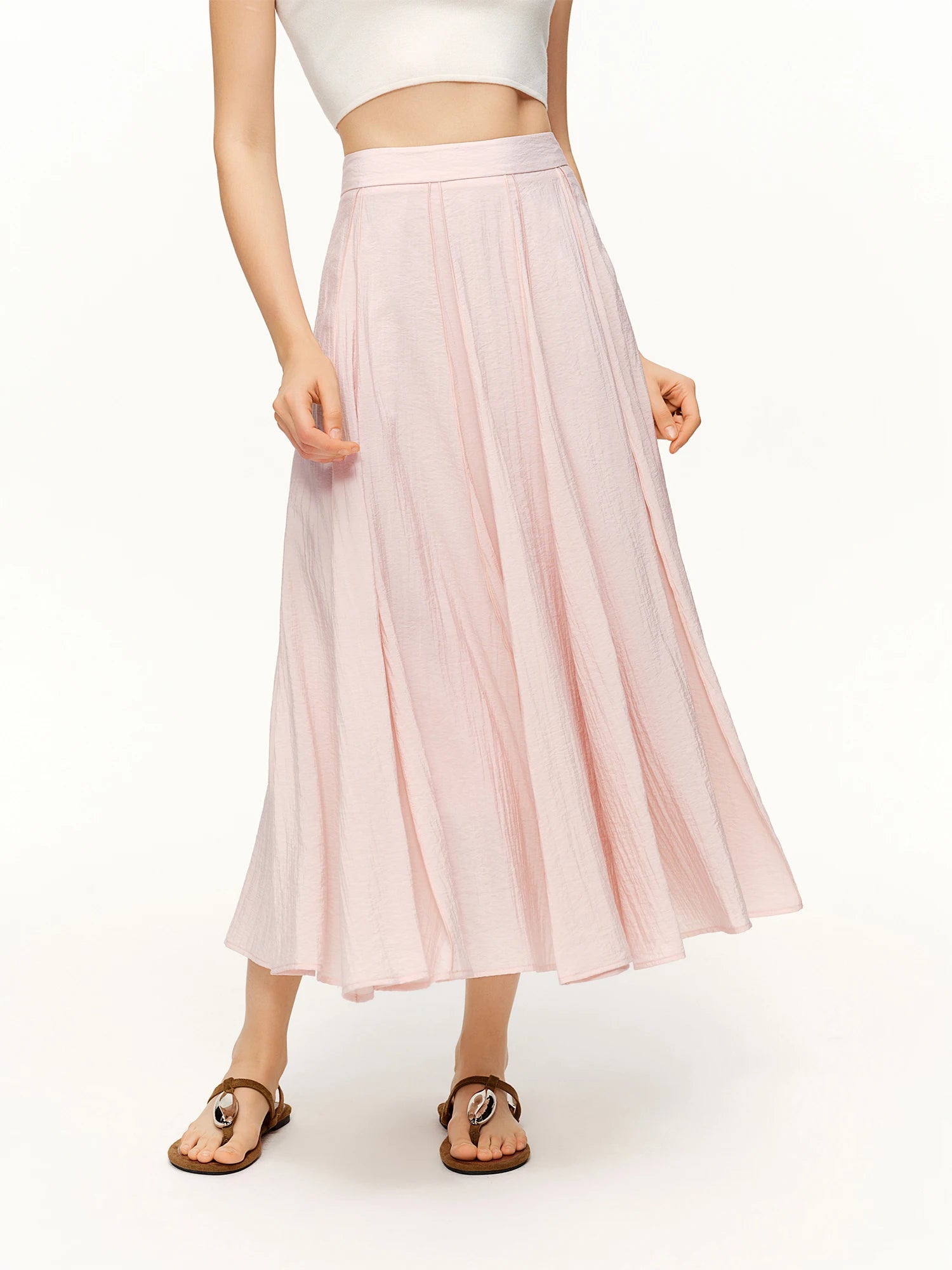 DUSHU Women's 3D Tailored Patchwork Bateau Skirt Spring 2026 New Arrival Fashionable and Versatile Skirts for Every Occasion
