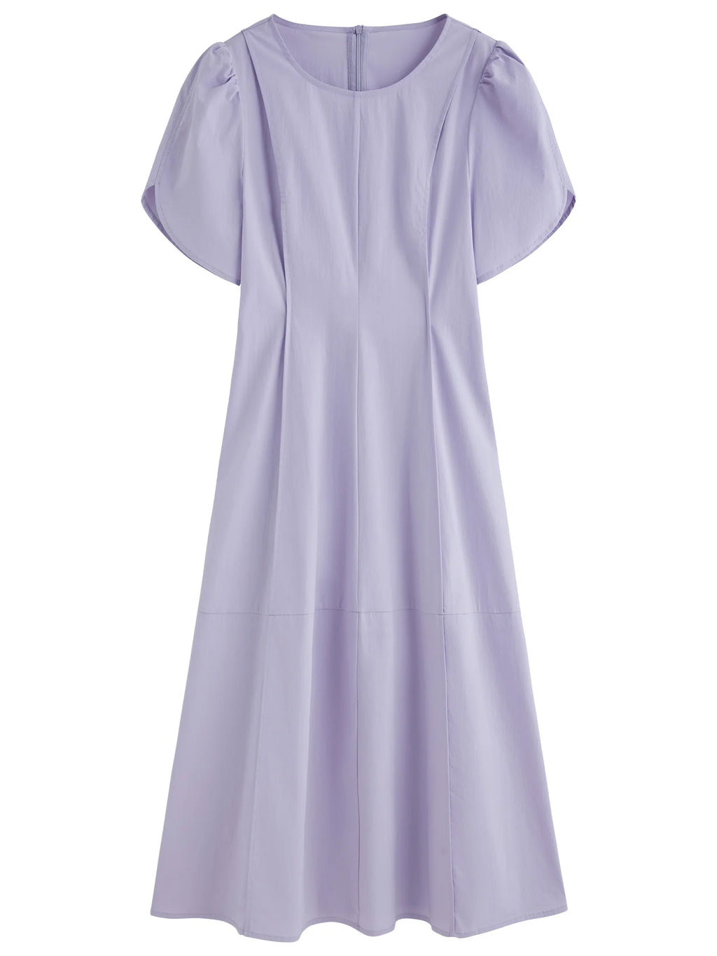 DUSHU MInimalism Style Design Commuting Simple Purple Dress For Women 2025 Summer New Arrival High Waist Fashion Dress 25DS82357
