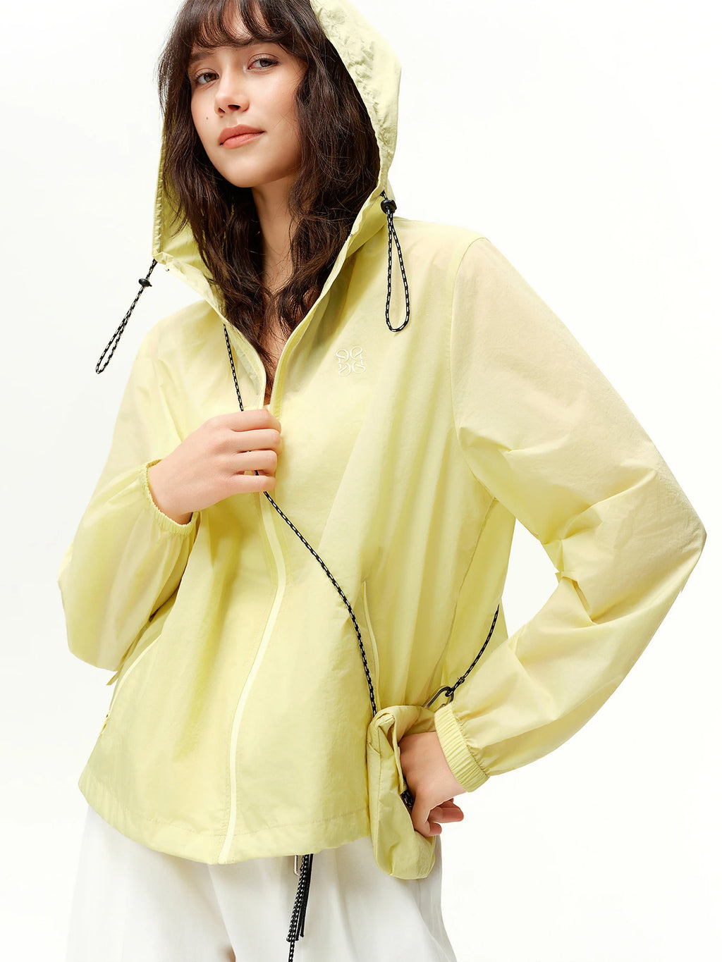 DUSHU 2026 Spring Women's Lightweight Sun Protective Hooded Jacket Casual Windbreaker for Outdoor Commute Sustainable Lifestyle