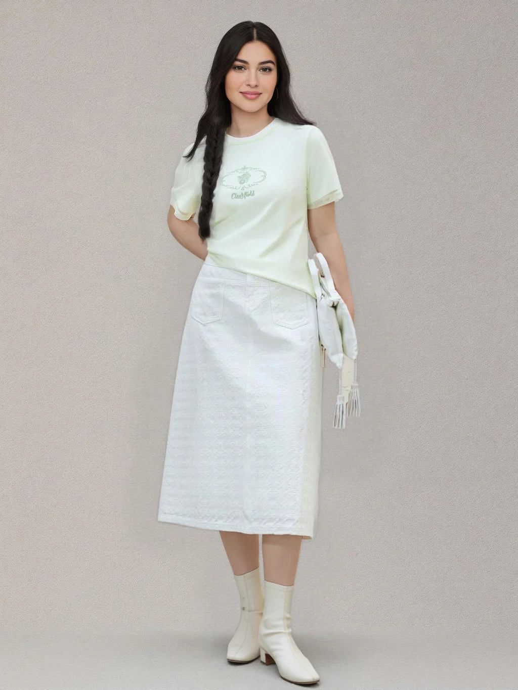 DUSHU Plus Size Cooling Mesh 2-Piece Set 2025 Summer Slimming Fit Office Commute Loose Tee & Overlay Minimalist Chic Tee