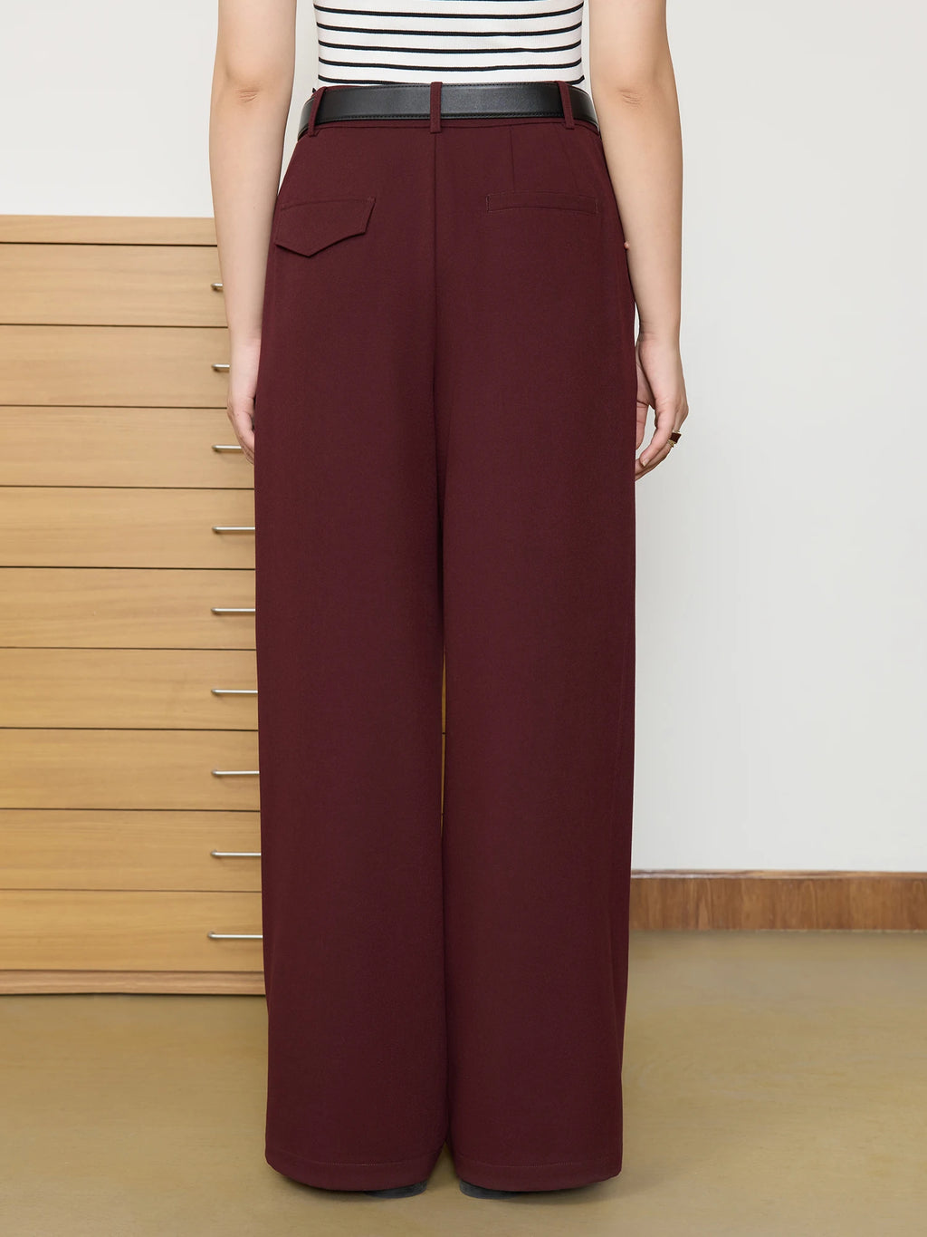 DUSHU Women's Commuting Simple Casual Pants 2025 Spring New Design High Waist Straight Slim Long Pants Chic Outfit 25DS81033