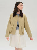 DUSHU Khaki Retro Barn Style Long and Short Trench Coat Autumn New Style 25DS83081+25DS83082