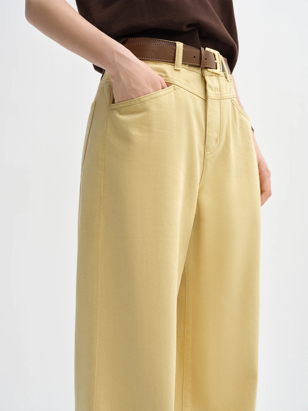 DUSHU 2025 Women's Multi-Color Straight Jeans - Casual Wide Leg Denim Pants Comfort Daily Wear New Arrival