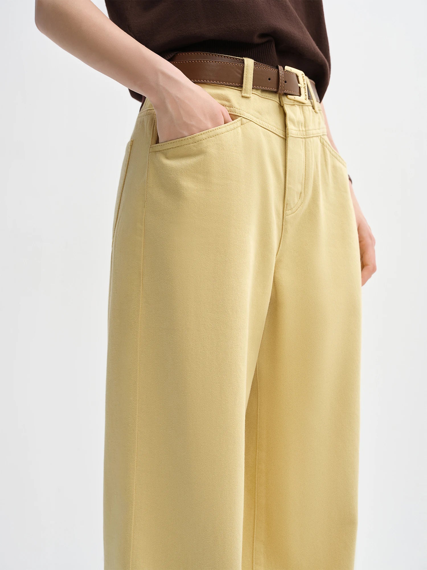 DUSHU 2025 Women's Multi-Color Straight Jeans - Casual Wide Leg Denim Pants Comfort Daily Wear New Arrival