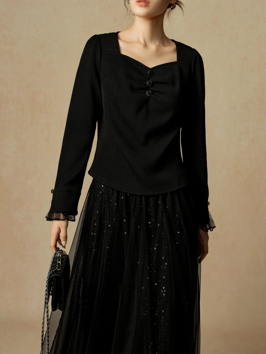 DUSHU Plus Size Texture Knitted Top 2024 Winter New Product Commuting Style Elegant Collar Knitted Shirt Casual Loose 24DS84413