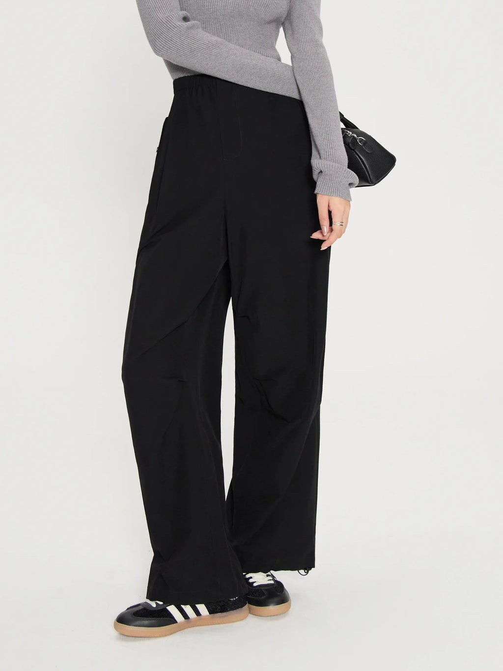DUSHU Women's All-match Cargo Casual Chic Trousers 2024 Autumn New High Waist Loose Comfortable Trousers For Female 24DS83073