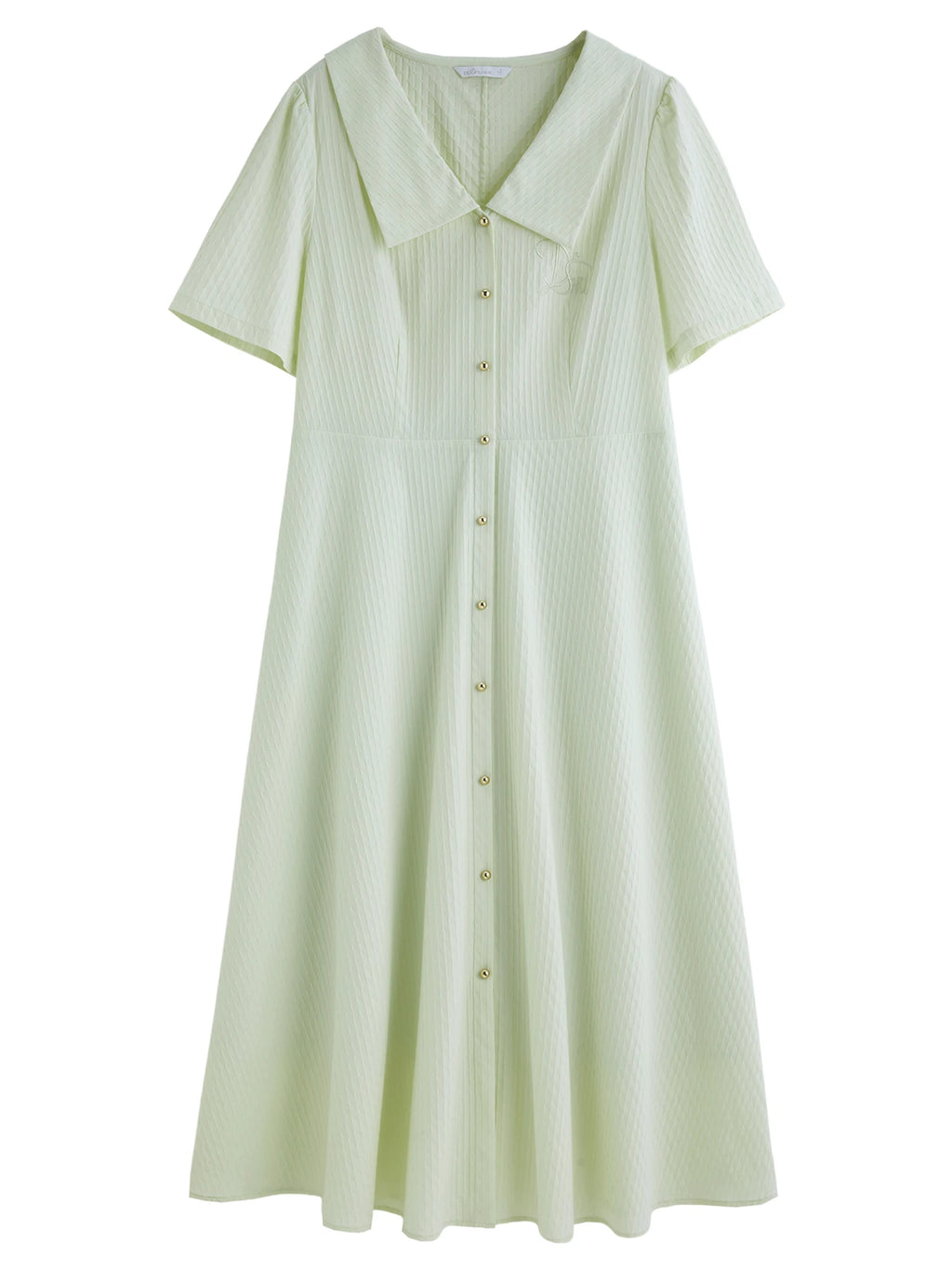 DUSHU 2025 Summer Women's A-Line Shirt Dress - Office-Ready with Tailored Waist & Breathable Fabric for Flattering Silhouette