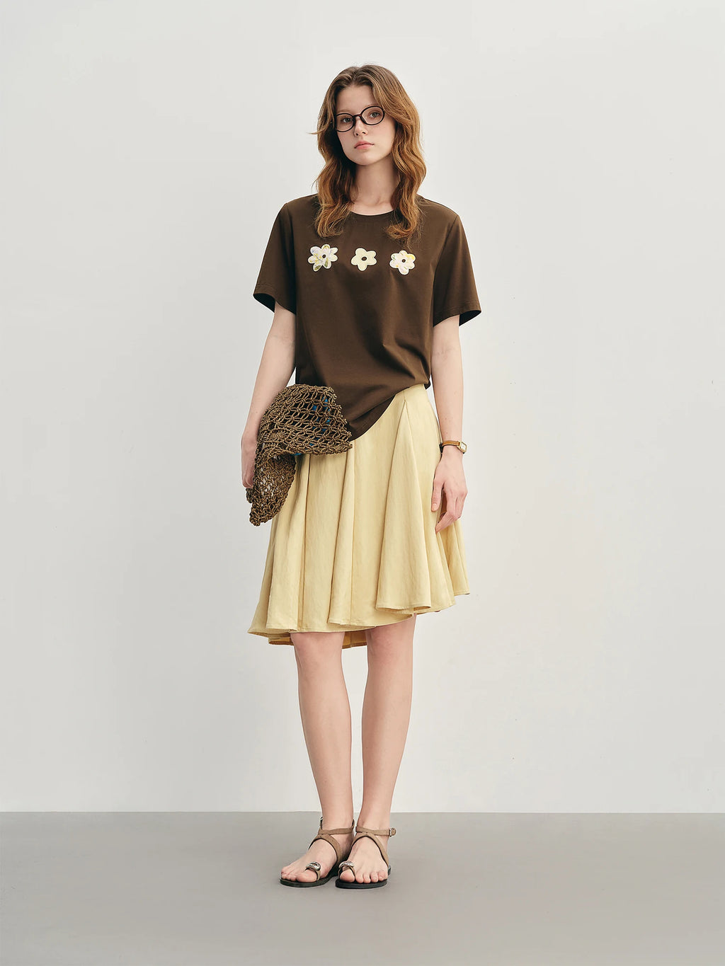 DUSHU High Waist Skirt Summer 2025 New Casual Fashion Insert Splicing Irregular Mini Skirt 25DS82972