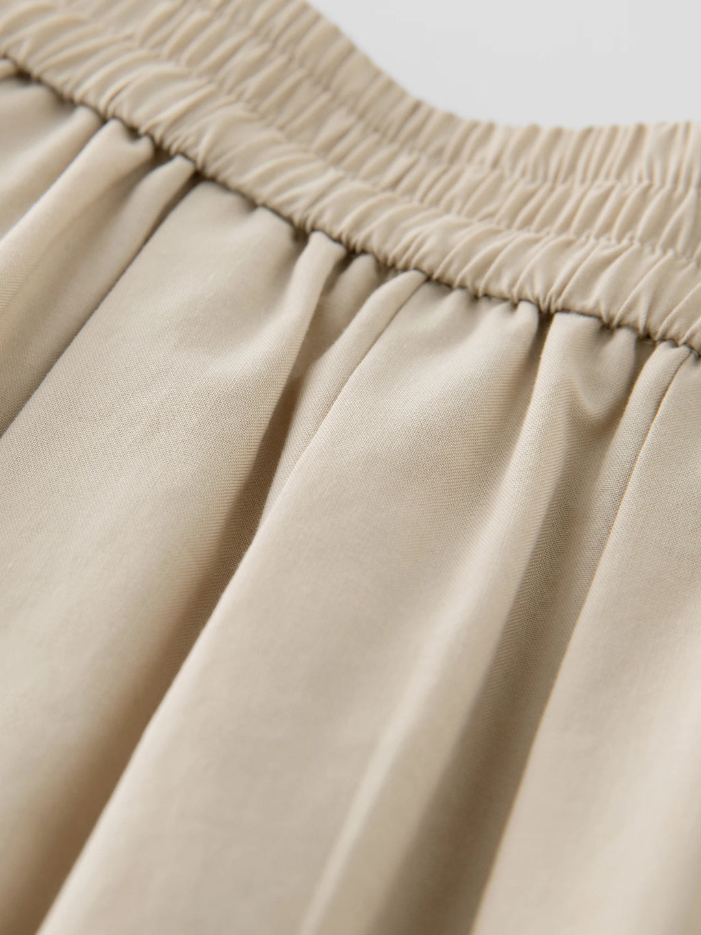 DUSHU Women Summer Khaki Long Skirts High Waist Elastic Waist Embroidered Hollow Design Female Cotton Skirt 25DS82121