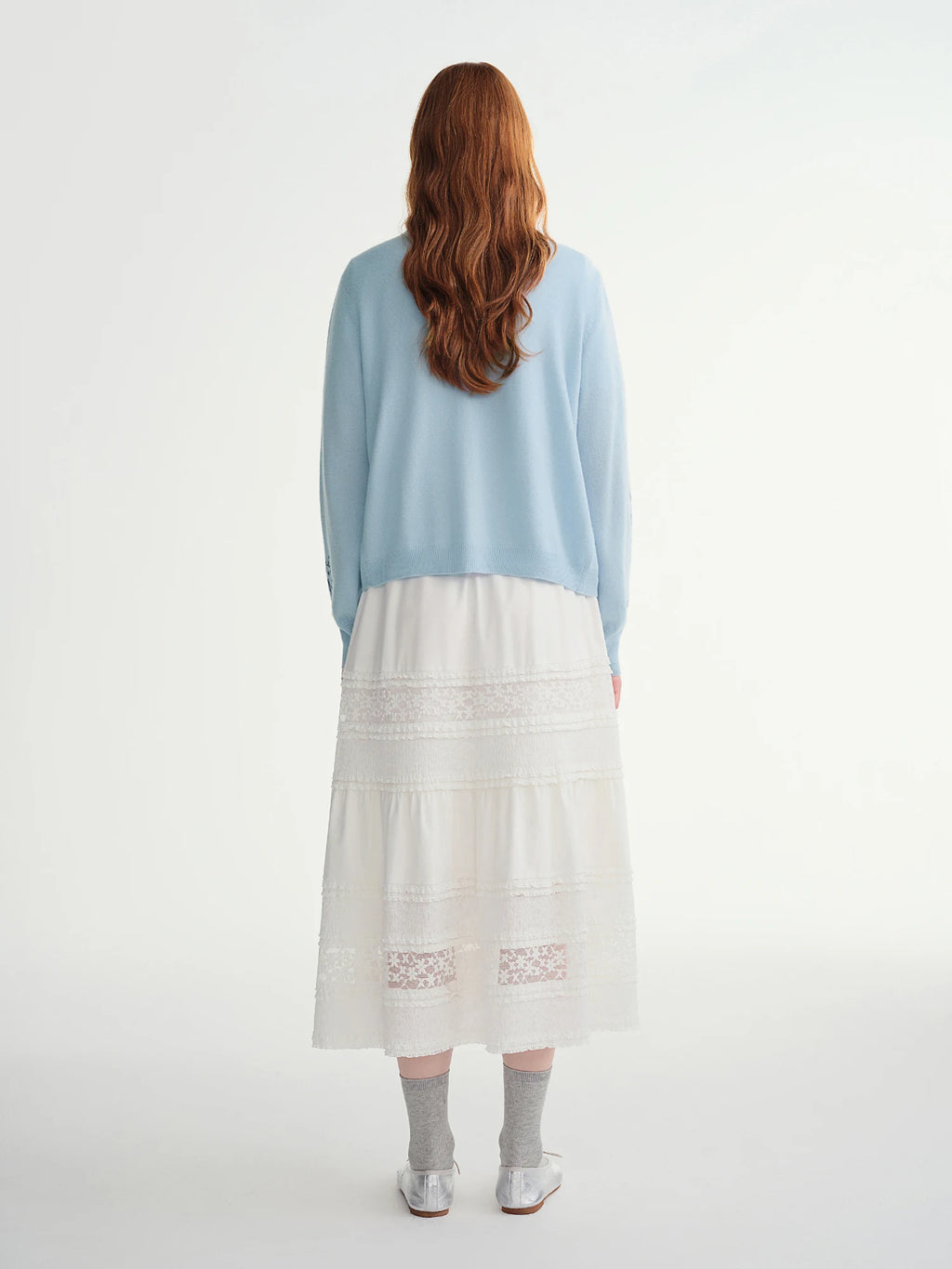 DUSHU Plus-size Women's Clothing French Style Lace Appliqué Layered Cake Skirt 2025 Autumn Winter New Arrival Half-Skirt