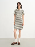 DUSHU Old Money Style Women Daily College Knitted Striped Dress 2025 Summer New Arrival Commuting Temperament Dress 25DS82710