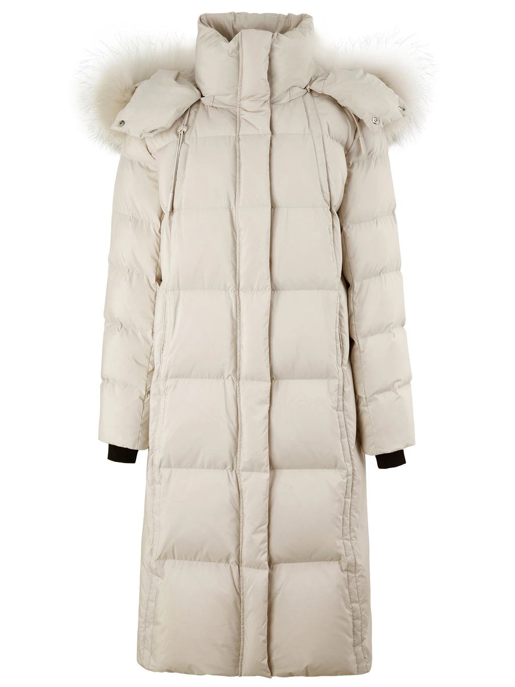 DUSHU 219.9G Filling Amount Plus Size Fur Collar Thickened Mid-length Down Jacket for Women 2024 Winter New Down Coat 24DS84045