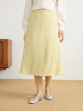 DUSHU Office Lady Design Sense Upright Diagonal Patch Skirt 2025 Spring New Commuter A-line Skirt Casual Loose Skirts 25DS81310