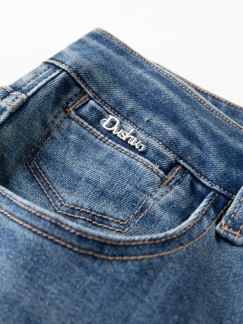 DUSHU Women's Fashion Stretch Bellbottom Jeans with Apple-Shape Friendly Design 2025 Winter Collection New Micro Flare Jeans
