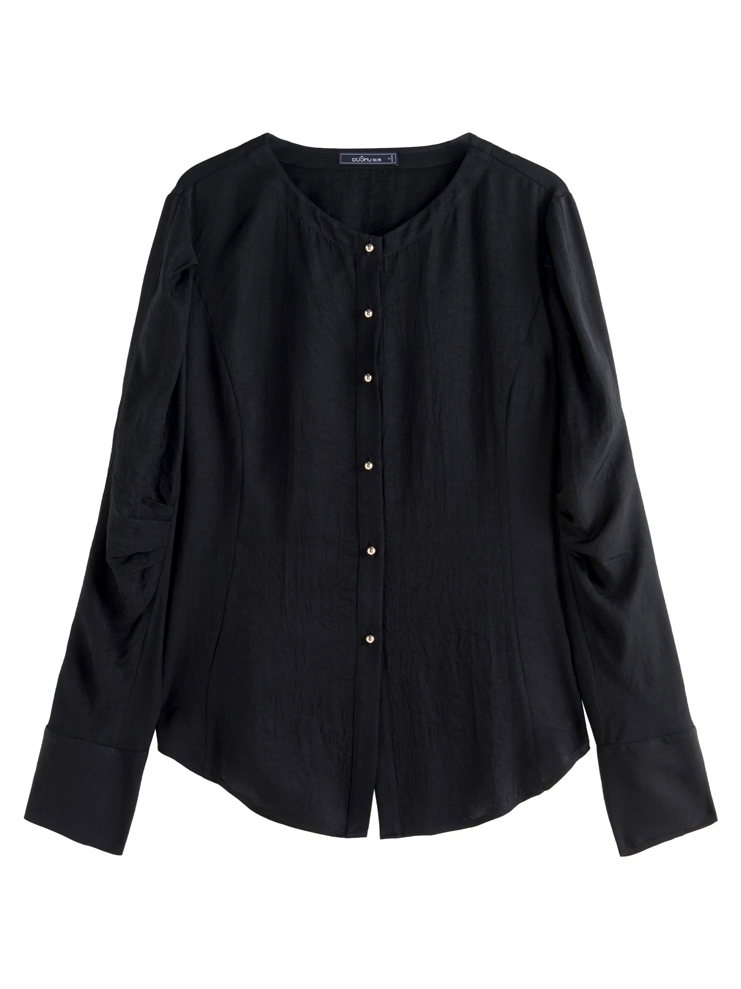 DUSHU High End Acetate Shirt 2024 Autumn New Item Commuting Daily Versatile Women Casual Loose Shirts 24DH83014