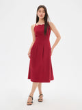 DUSHU 2025 Summer Women's Origami Collar Maxi Dress - Convertible Dual Silhouette & Waist-Emphasizing Elegance