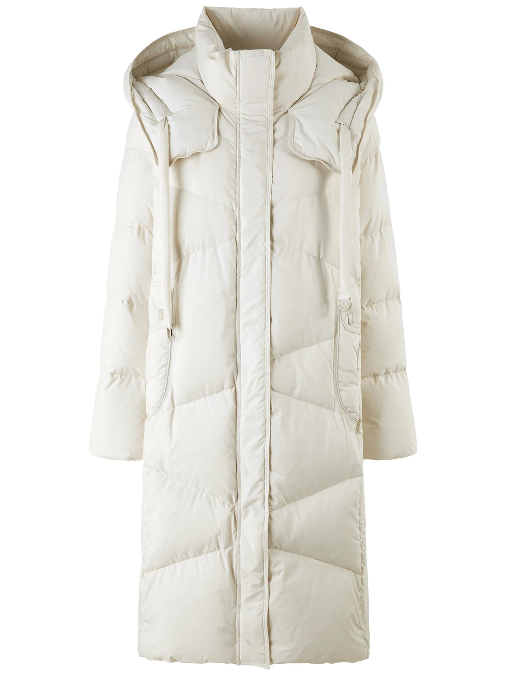 DUSHU Plus Size 239-268G Filling Amount Women's Long Beige Down Jacket 2024 Winter New Warm Cold Resistant Down Jacket 24DS84077