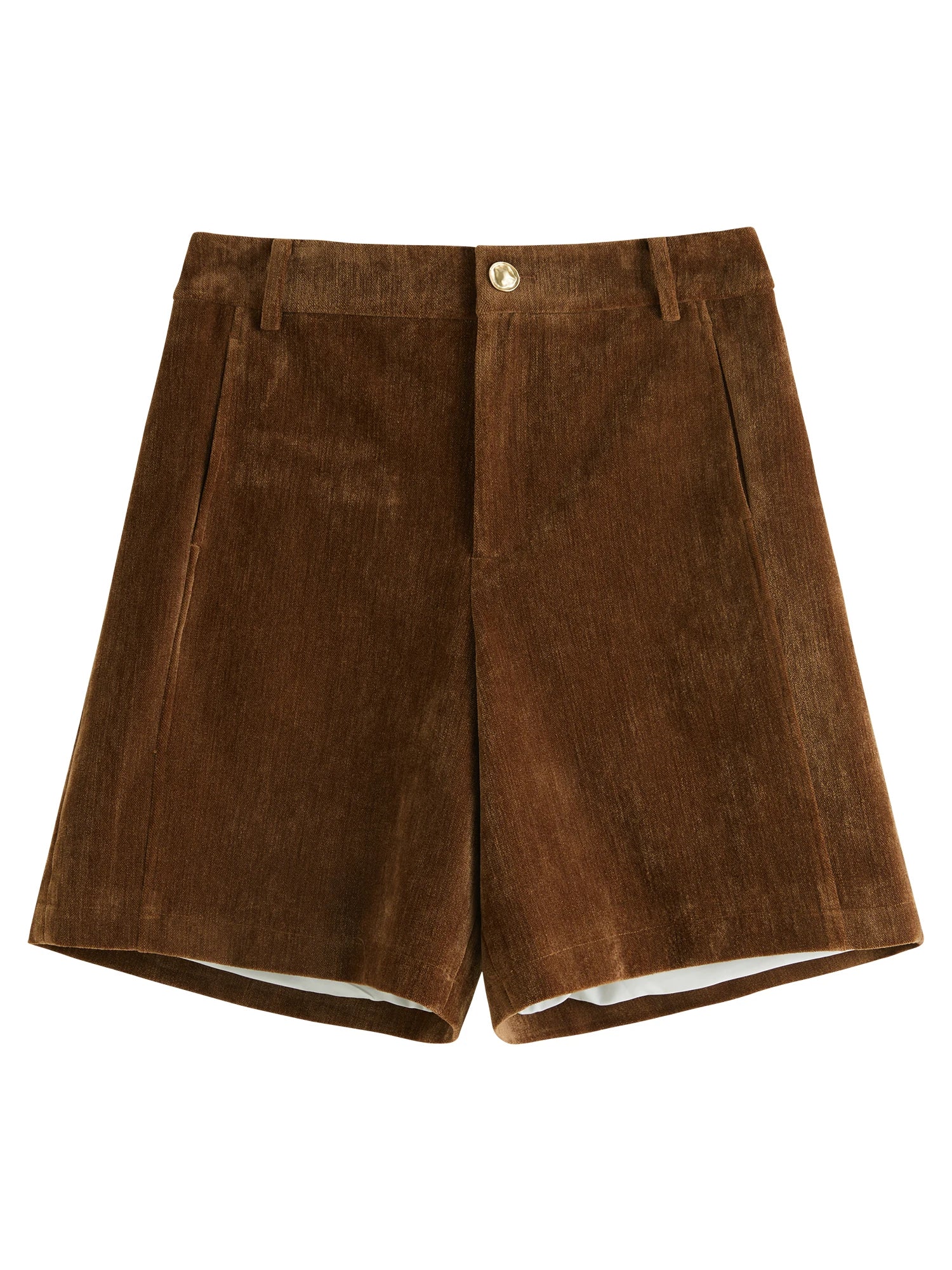 DUSHU Plus Size Vintage Style Straight Pants for Women2024 Winter New Design Versatile Casual Commuter Chic Shorts 24DS84255