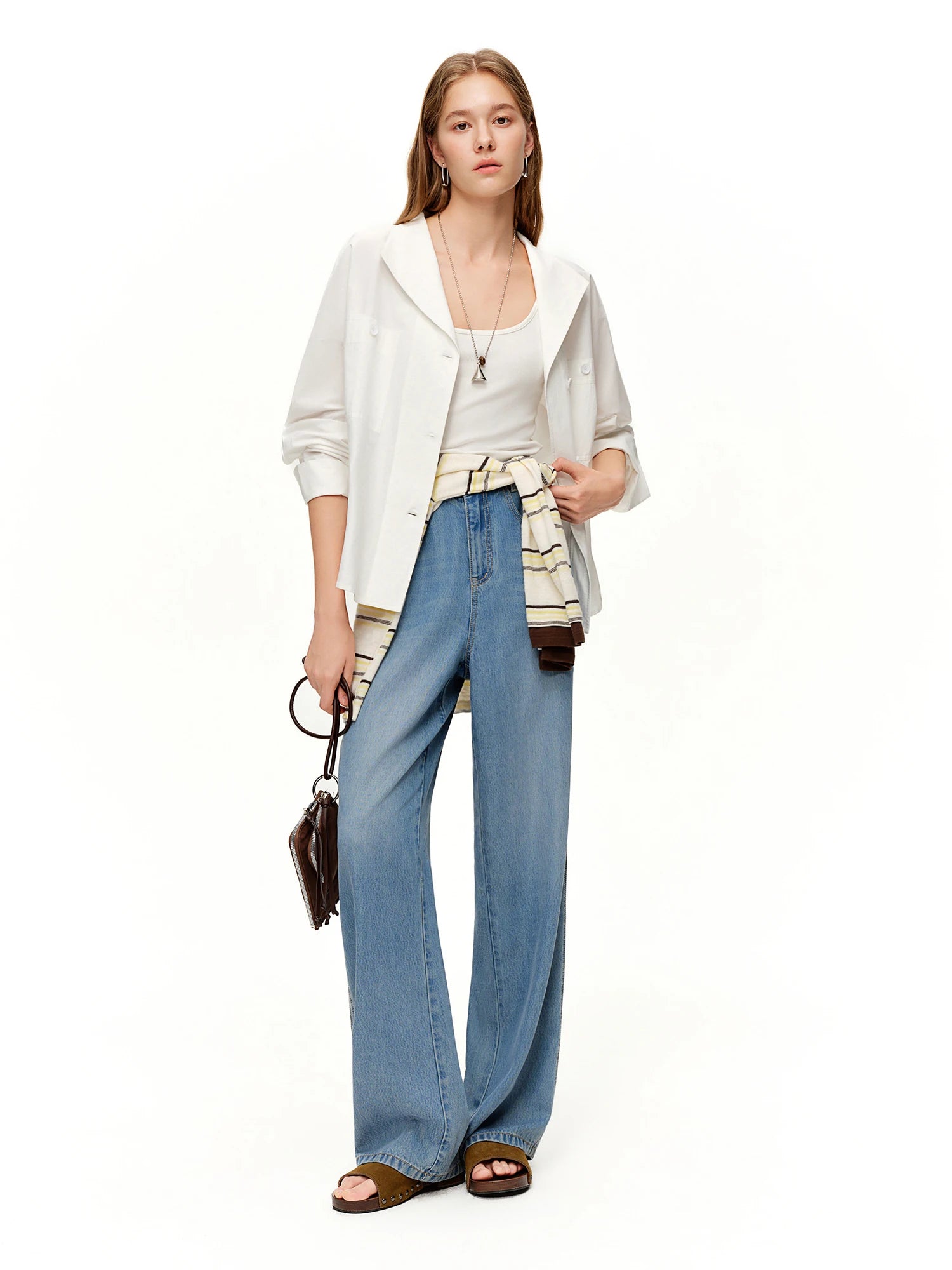 DUSHU Relaxed Straight-Cut Jeans: 2026 Spring New Arrival Perfect for Casual Workwear and Everyday Fashion High Waisted Jeans