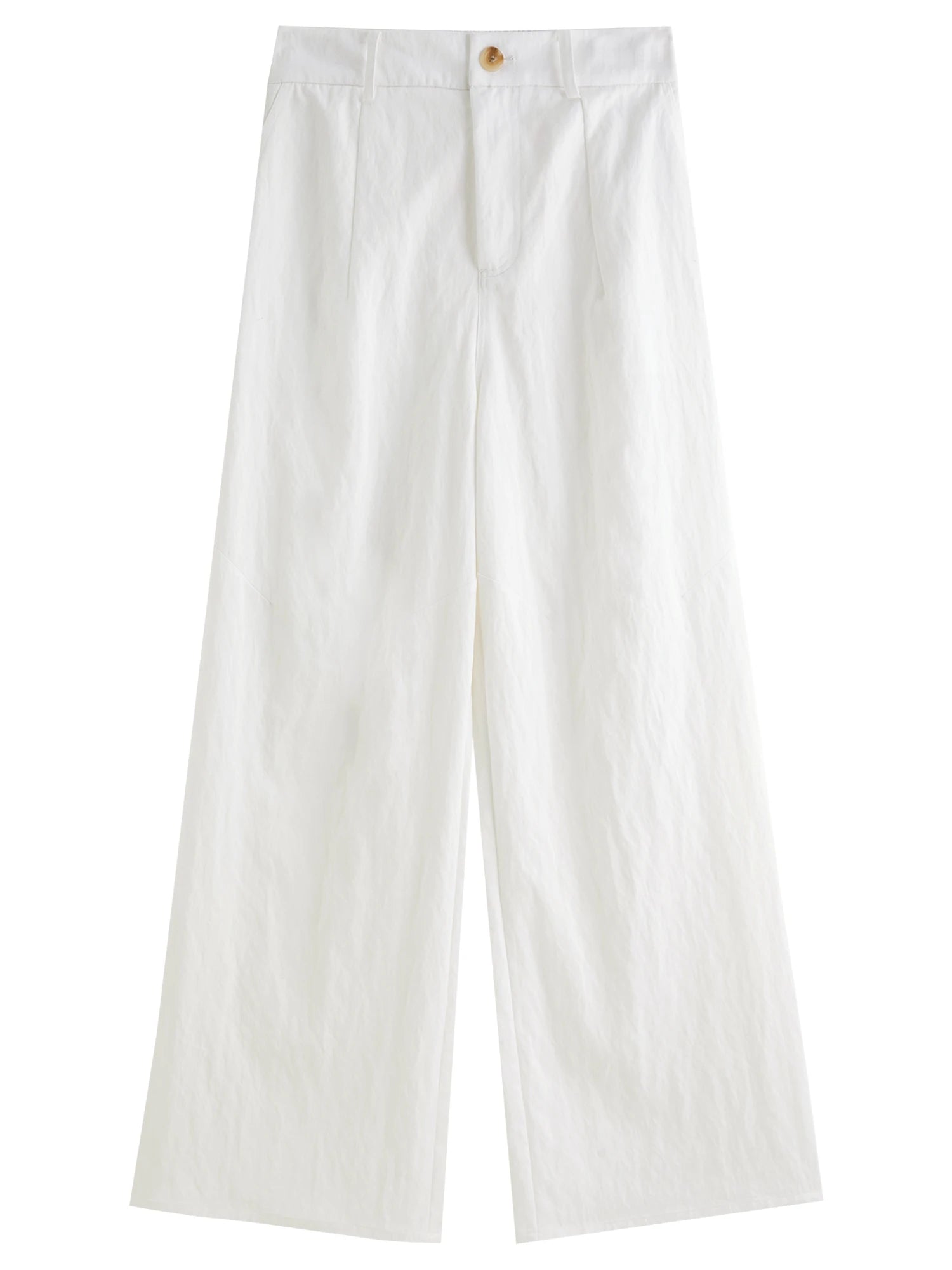 DUSHU Autumn 2025 Relaxed Fit Pants - Elasticated Waistback Flared Leg Casual Bottoms Office Chic Women Trousers
