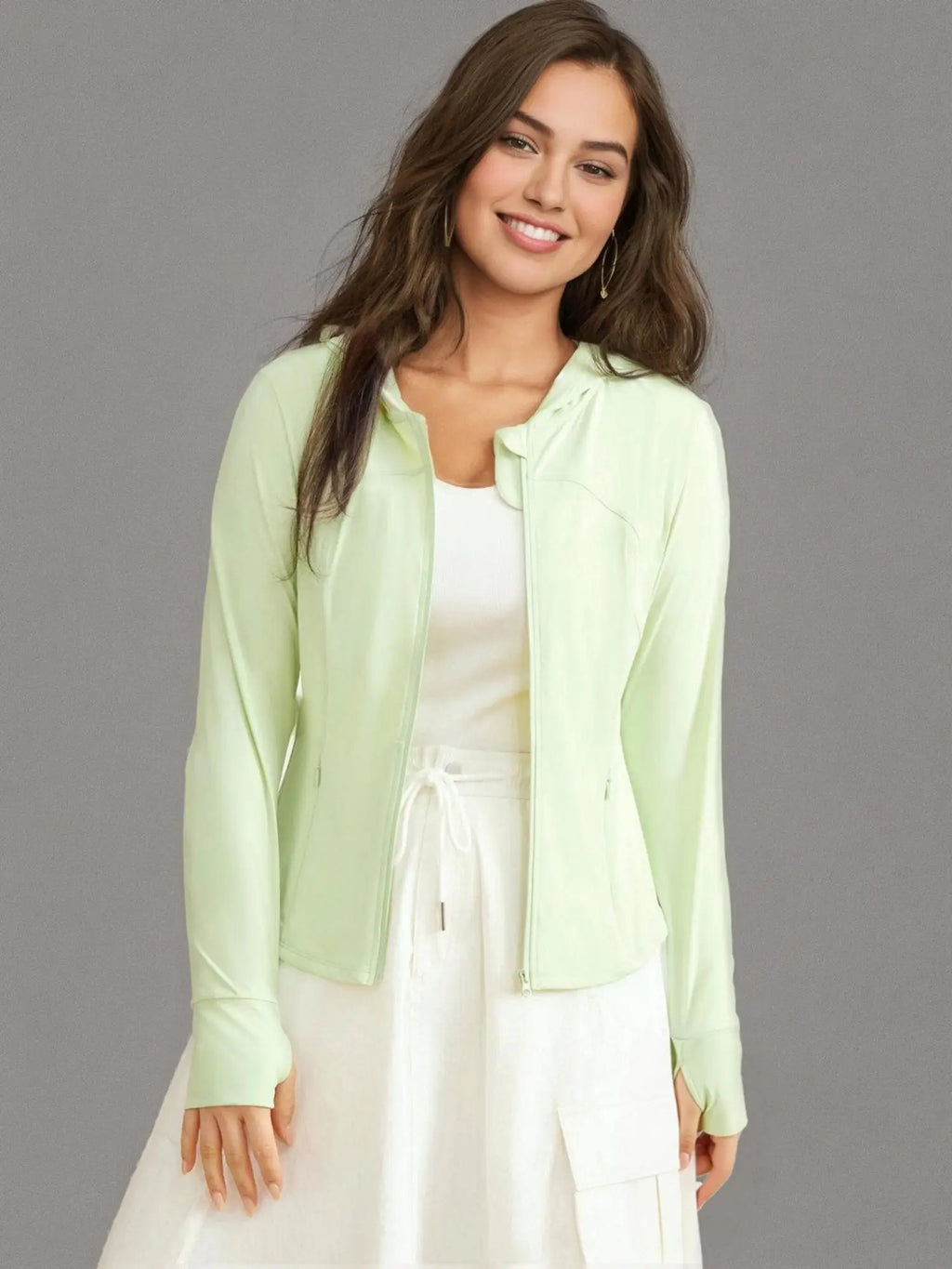 DUSHU Office Lady Women's UPF50+ Sun Protection Clothing Spring Summer New Original Yarn Shoulder Jackets 25DS81315+25DS81311