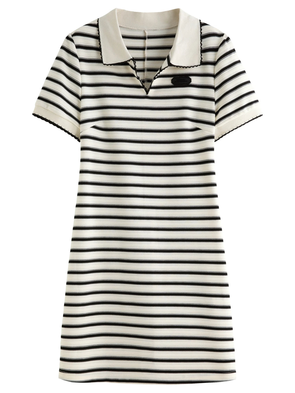 DUSHU Old Money Style Women Daily College Knitted Striped Dress 2025 Summer New Arrival Commuting Temperament Dress 25DS82710