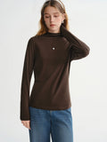 DUSHU Winter 2025 Women Antibacterial Skin-Friendly Layering Top - Versatile Soft Touch Basic Shirt for Casual Elegant Commuting