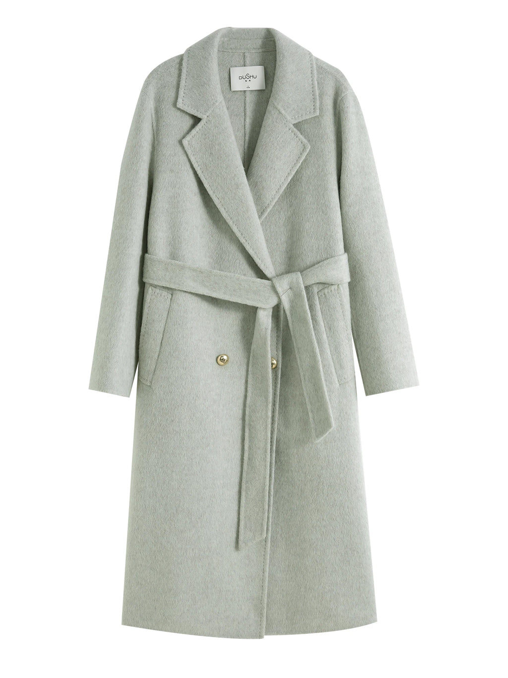 DUSHU Texture Woolen Coat 2024 Winter New Item High-end Yak Fur Women Casual Loose Women Woolen Coats 24DS84269