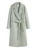 DUSHU Texture Woolen Coat 2024 Winter New Item High-end Yak Fur Women Casual Loose Women Woolen Coats 24DS84269