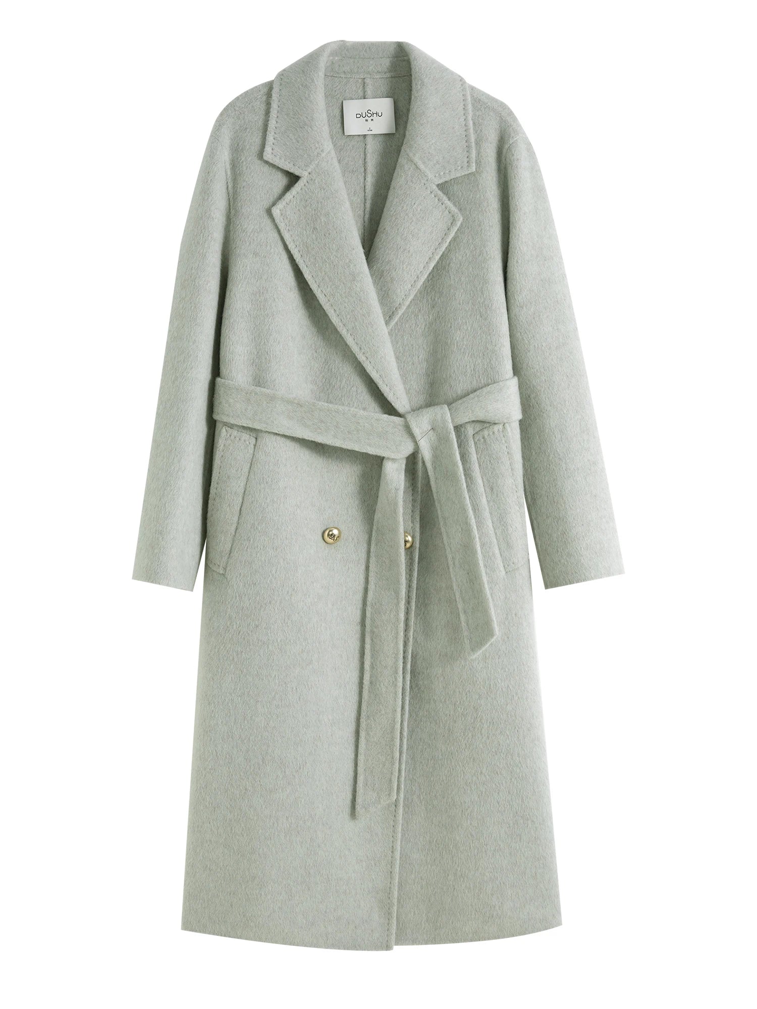 DUSHU Texture Woolen Coat 2024 Winter New Item High-end Yak Fur Women Casual Loose Women Woolen Coats 24DS84269