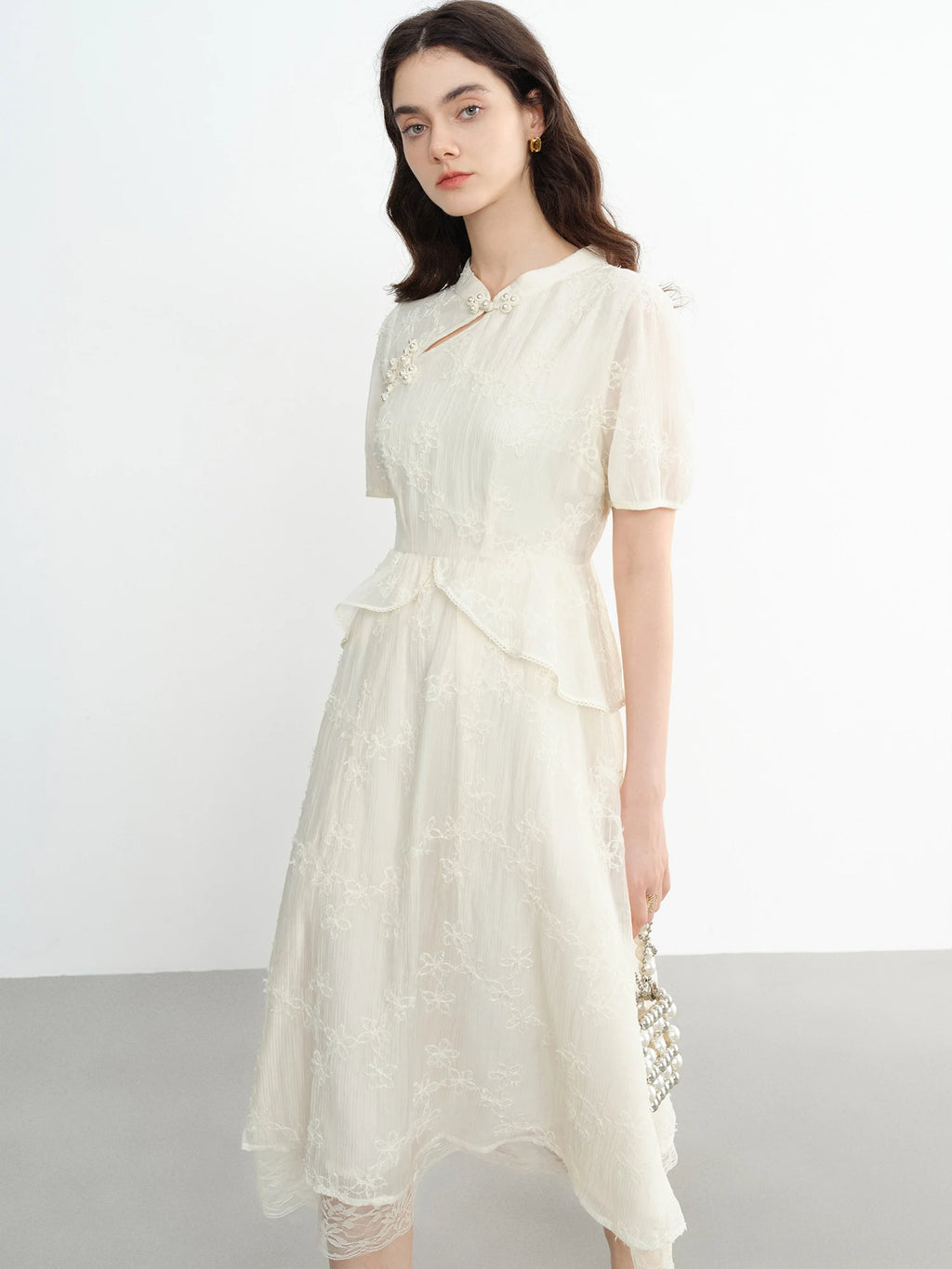 DUSHU Plus Size Women's French Romantic New Chinese Dress 2025 Summer Retro National Style Patchwork 25DS82320