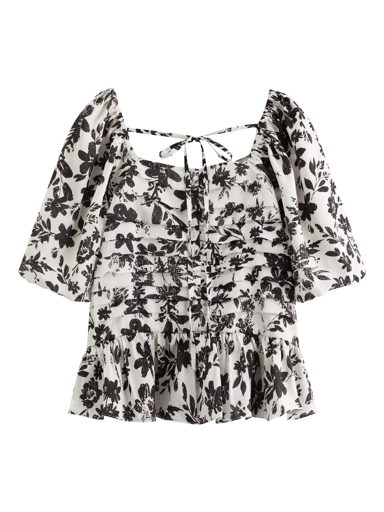 DUSHU French Design Floral Shirt 2025 Summer New Fashion Commuter Short-sleeved Top 25DS88009