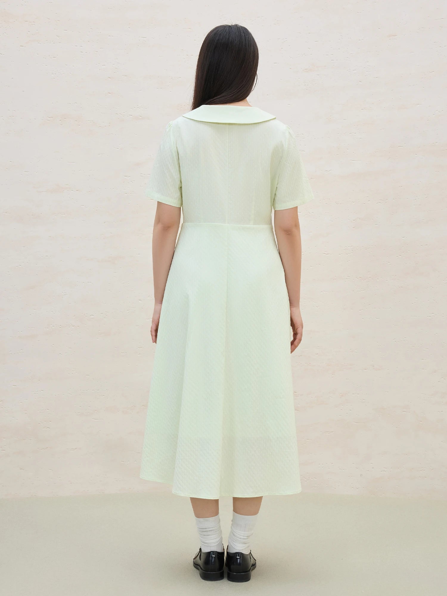 DUSHU 2025 Summer Women's A-Line Shirt Dress - Office-Ready with Tailored Waist & Breathable Fabric for Flattering Silhouette