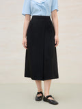 DUSHU Plus Size Women's Design-Sense Slanted Flap Wide-Leg Culottes, 2025 Summer Fashionable Pants 25DS82193