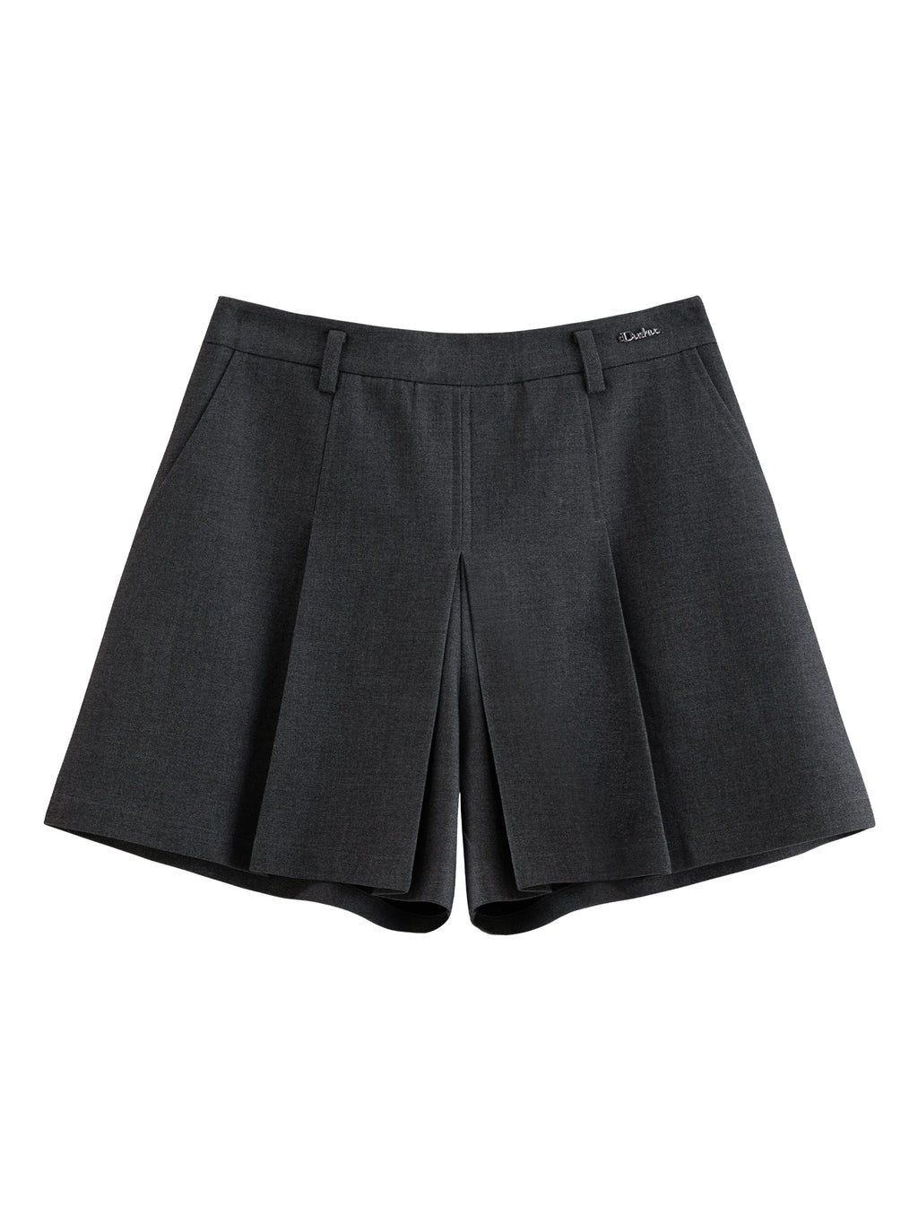 DUSHU Winter 2025 Women's A-Line Pleated Skort - Office Workwear Skirt with Elastic Waist Figure-Flattering for Casual Comfort
