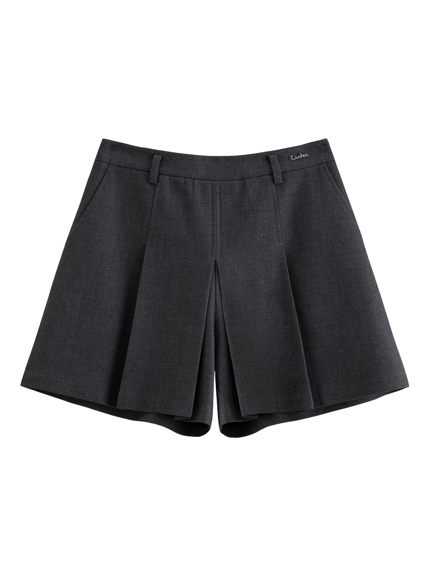 DUSHU Winter 2025 Women's A-Line Pleated Skort - Office Workwear Skirt with Elastic Waist Figure-Flattering for Casual Comfort