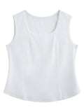 DUSHU Plus Size Cami 2025 Summer Essential Layering Tank Versatile Minimalist Inner Top Transition Breathable Women's Basics