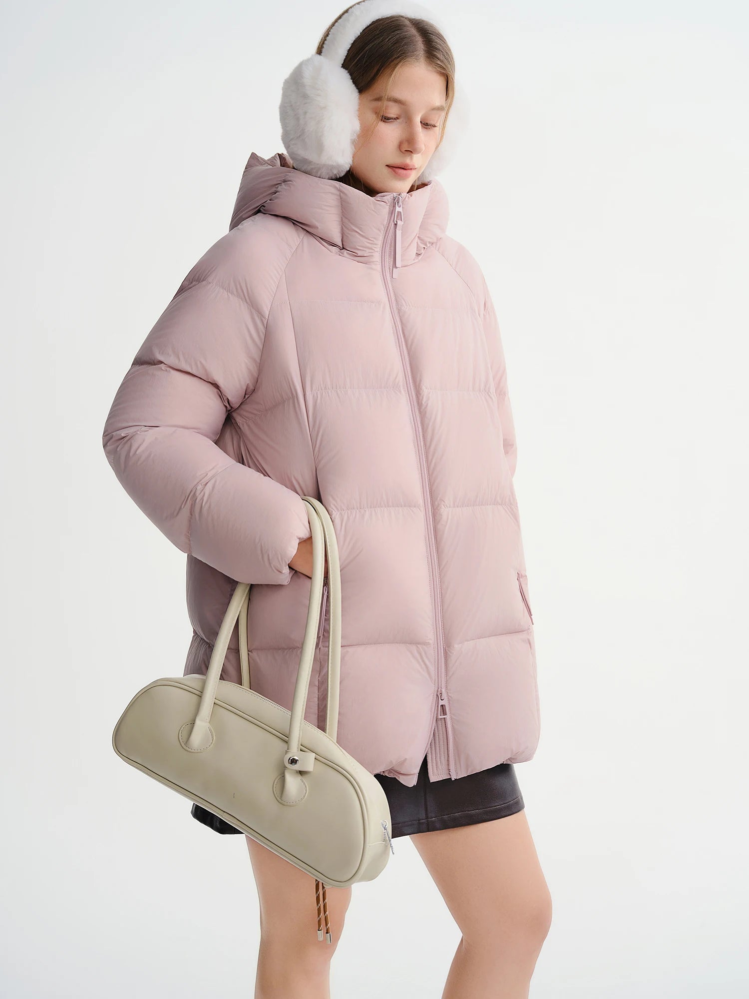 DUSHU Winter 2025 Women Long Short Down Jacket - Triple Protection Waterproof Oil Resistant Dust Proof Warm Insulated Coat