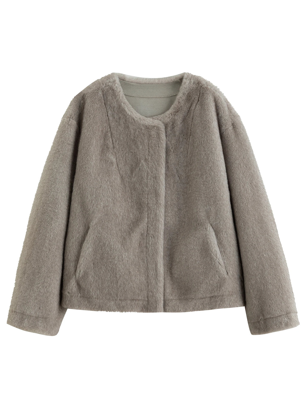 DUSHU Plus Size Faux Mink Eco-friendly Fur Coat New Winter 2025 Loose Fit Short Coat Banquets Commuting Classic Elegant Design